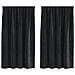 Tende Blackout  con Nastrino 2 pz in Velluto Nero - Foto miniatura 1