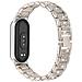 Cinturino Bracciale Sottile Con Diamanti Compatibile Con Xiaomi Mi Band 8/9/10 - Acciaio Inossidabile Beige - Foto miniatura 2
