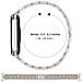 Cinturino Bracciale Sottile Con Diamanti Compatibile Con Xiaomi Mi Band 8/9/10 - Acciaio Inossidabile Beige - Foto miniatura 3