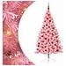 Albero di Natale artificiale con luci integrate Rosa 180 cm PVC - Foto miniatura 1