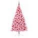 Albero di Natale artificiale con luci integrate Rosa 180 cm PVC - Foto miniatura 4