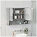 Mobiletto per specchio da bagno Grigio cemento 80 x 17 x 55 cm - Foto miniatura 4