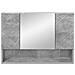 Mobiletto per specchio da bagno Grigio cemento 80 x 17 x 55 cm - Foto miniatura 6