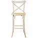 Sgabello In Legno E Seduta In Rattan Bianco 45x53x75/116h - Foto miniatura 2
