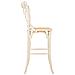 Sgabello In Legno E Seduta In Rattan Bianco 45x53x75/116h - Foto miniatura 3