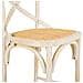 Sgabello In Legno E Seduta In Rattan Bianco 45x53x75/116h - Foto miniatura 5