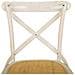 Sgabello In Legno E Seduta In Rattan Bianco 45x53x75/116h - Foto miniatura 7
