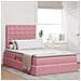 Letto con contenitore e materasso Rosa 120 x 200 cm Velluto - Foto miniatura 2