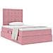 Letto con contenitore e materasso Rosa 120 x 200 cm Velluto - Foto miniatura 3