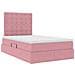 Letto con contenitore e materasso Rosa 120 x 200 cm Velluto - Foto miniatura 5