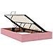 Letto con contenitore e materasso Rosa 120 x 200 cm Velluto - Foto miniatura 6