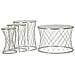 Set Di Tavolini Vkh571-argento-metallo-70x70x45 Cm - Foto miniatura 2