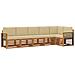 Set divani 6 pcs Naturale e Beige Legno di Acacia Massello - Foto miniatura 1
