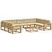 Set di divani da esterno con cuscino 10 pcs Bianco e Beige - Foto miniatura 1