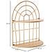Mensola Doppia Arch In Ferro E Rattan — 34,5x18x45,5 Cm - Foto miniatura 7