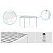 Pergola Bioclimatica Autoportante Piana 3x3m In Alluminio Bianco Con Tende A Rullo Retrattili Sul Lato Da 3 M - Foto miniatura 2