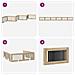 Cancello per cani pieghevole con supporti 6 pcs Rovere Sonoma - Foto miniatura 7