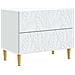 Comodino Bianco 62 x 34,5 x 48 cm Legno ingegnerizzato - Foto miniatura 1