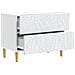 Comodino Bianco 62 x 34,5 x 48 cm Legno ingegnerizzato - Foto miniatura 2
