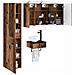 Set di mobili per il bagno 5 pcs Legno antico - Foto miniatura 2