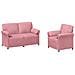 Set di divani 2 pz Rosa Velluto - Foto miniatura 1
