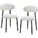 Set Di 2 Sedie Da Pranzo Rivestite In Tessuto Schienale Curvo 55x56x82 Beige - Foto miniatura 1