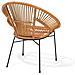 Sedia In Rattan Beige Sarita - Foto miniatura 5