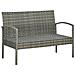 Set Divani Da Giardino 4 Pz Con Cuscini In Polyrattan Grigio - Foto miniatura 5