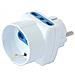 Adattatore Triplo IPW-TRP1040 a Prese Bipasso Spina Schuko Colore Bianco - Foto miniatura 1