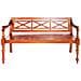 Panca Batavia 123 Cm In Legno Massello Di Mogano Marrone Scuro - Foto miniatura 5