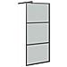 Parete Doccia Walk In 90x195 Cm In Vetro Scuro Esg Nero - Foto miniatura 2