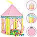 Tenda Da Gioco Per Bambini Rosa Con 250 Palline 100x100x127 Cm - Foto miniatura 1