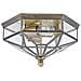 Plafoniera Contemporanea Zeil Metallo Bronzo 3 Luci Diffusore In Vetro - Foto miniatura 1