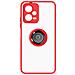Cover Per Xiaomi Redmi Note 12 5g Anello Metallico Supporto Bordo Rosso - Foto miniatura 1