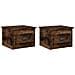 Comodini A Parete 2 Pz Rovere Fumo 41,5x36x28 Cm - Foto miniatura 2