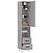 Credenza Grigio Sonoma 34,5x34x180 Cm In Legno Multistrato - Foto miniatura 3