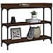 Tavolino Consolle Con Ripiani Rovere Marrone 100x30x80 Cm - Foto miniatura 3