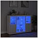 Credenze Con Luci Led 3 Pz Bianche In Legno Multistrato - Foto miniatura 3