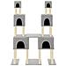 Albero Per Gatti Con Tiragraffi In Sisal Grigio Chiaro 199 Cm - Foto miniatura 2