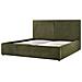 Letto Matrimoniale Bouclé Verde Scuro Con Contenitore 180 X 200 Cm Moissac - Foto miniatura 5