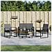Set Pranzo Da Giardino 5 Pz Con Cuscini Pp Rattan Grigio Scuro - Foto miniatura 6
