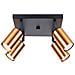Lampada Da Soffitto Winx 4 Nero /coop Sl. 1378 - Moderno Lampade Da Soffitto Nero /rame 19x25x25 Cm - Foto miniatura 1