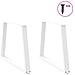 Gambe Per Tavolo Pranzo A V 2 Pz Bianco 90x(72-73,3)cm Acciaio - Foto miniatura 3