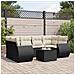 Set Divani Da Giardino Con Cuscini 7pz Nero Polyrattan - Foto miniatura 1