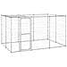 Gabbia Per Cani Da Esterno In Acciaio Zincato Con Tetto 7,26 M² - Foto miniatura 2