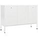 Lusso Casadino -  Credenza Bianca 105x35x70 Cm In Acciaio E Vetro Temperato - Foto miniatura 4