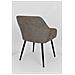 Set 4 Sedie Sala Da Pranzo Lignano Gambe In Acciaio Nero Opaco, Tessuto Grigio Cemento - Foto miniatura 6
