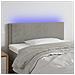 Testiera a LED Grigio Chiaro 90x5x78/88 cm in Similpelle - Foto miniatura 2