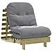 Divano Letto Futon con Materasso 70x206x11cm Pino Impregnato - Foto miniatura 4