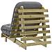 Divano Letto Futon con Materasso 70x206x11cm Pino Impregnato - Foto miniatura 7